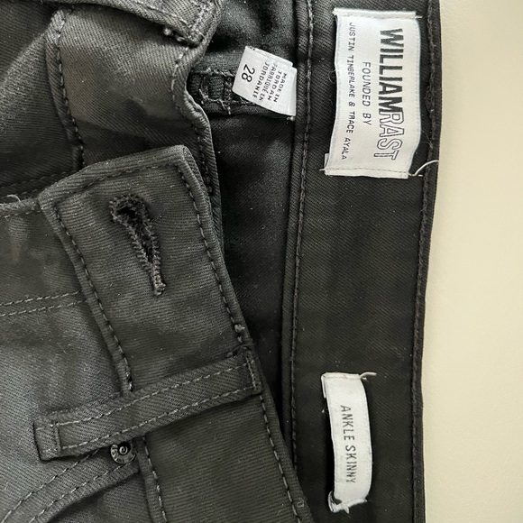 William Rast Black Pants with white Stripes - Picture 5 of 5